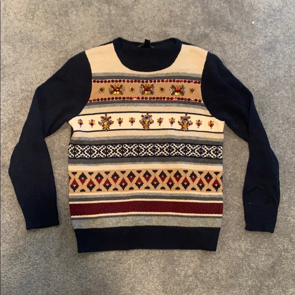 Embellished J. Crew Sweater - like new